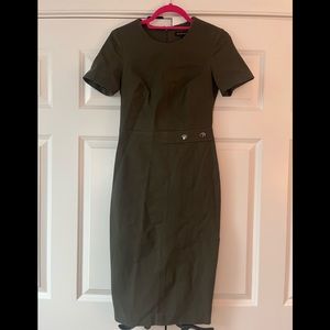 Banana Republic Army Green Suiting Dress
